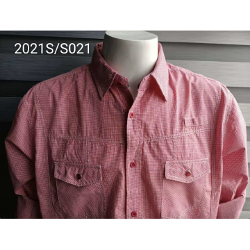 Light Red Two-pocket Leisure Style Men's Shirts